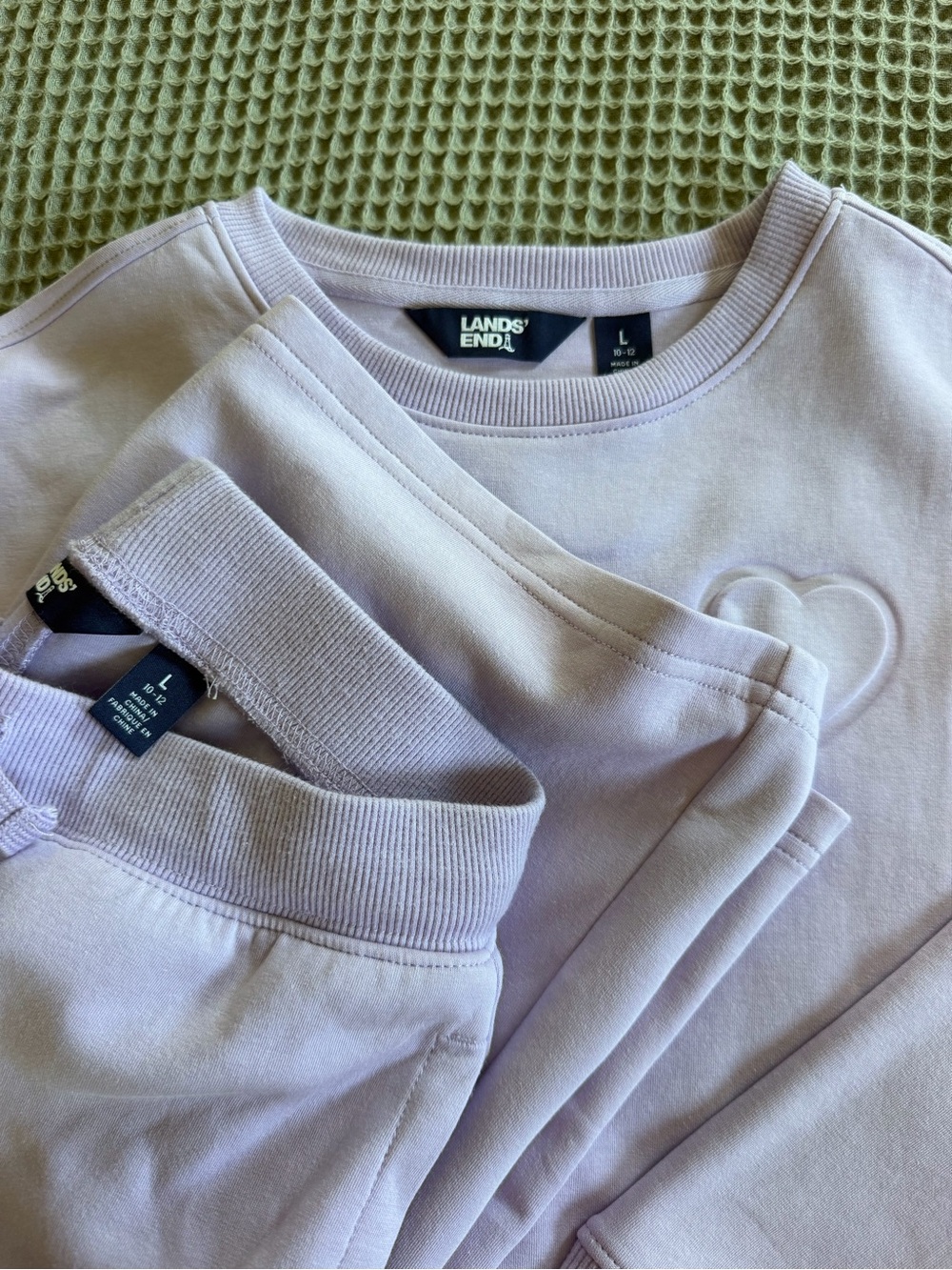 Lands' End Girls Light Lavender set
